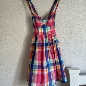 Abercrombie & Fitch Plaid Pink and Blue Sundress